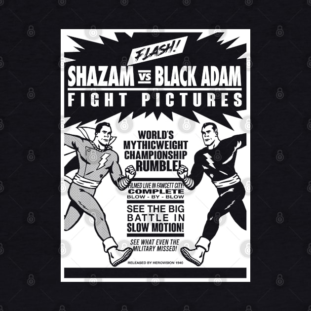 SHAZAM vs. BLACK ADAM - Fight poster 2.0 by ROBZILLA